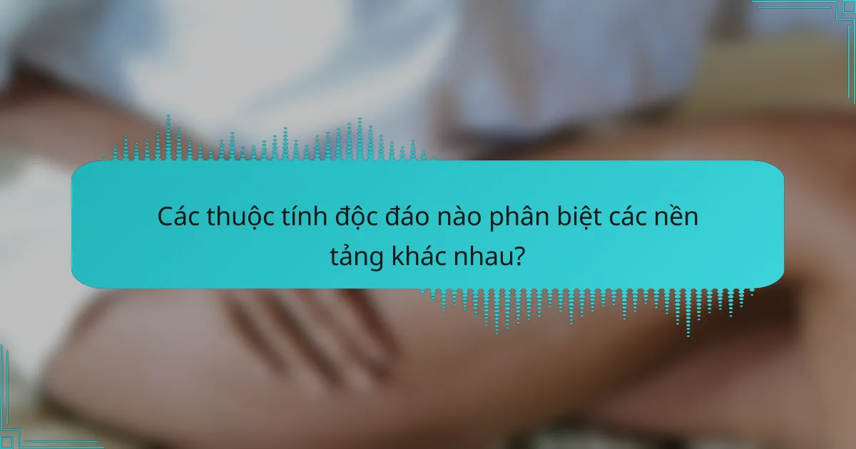 Các thuộc tính độc đáo nào phân biệt các nền tảng khác nhau?